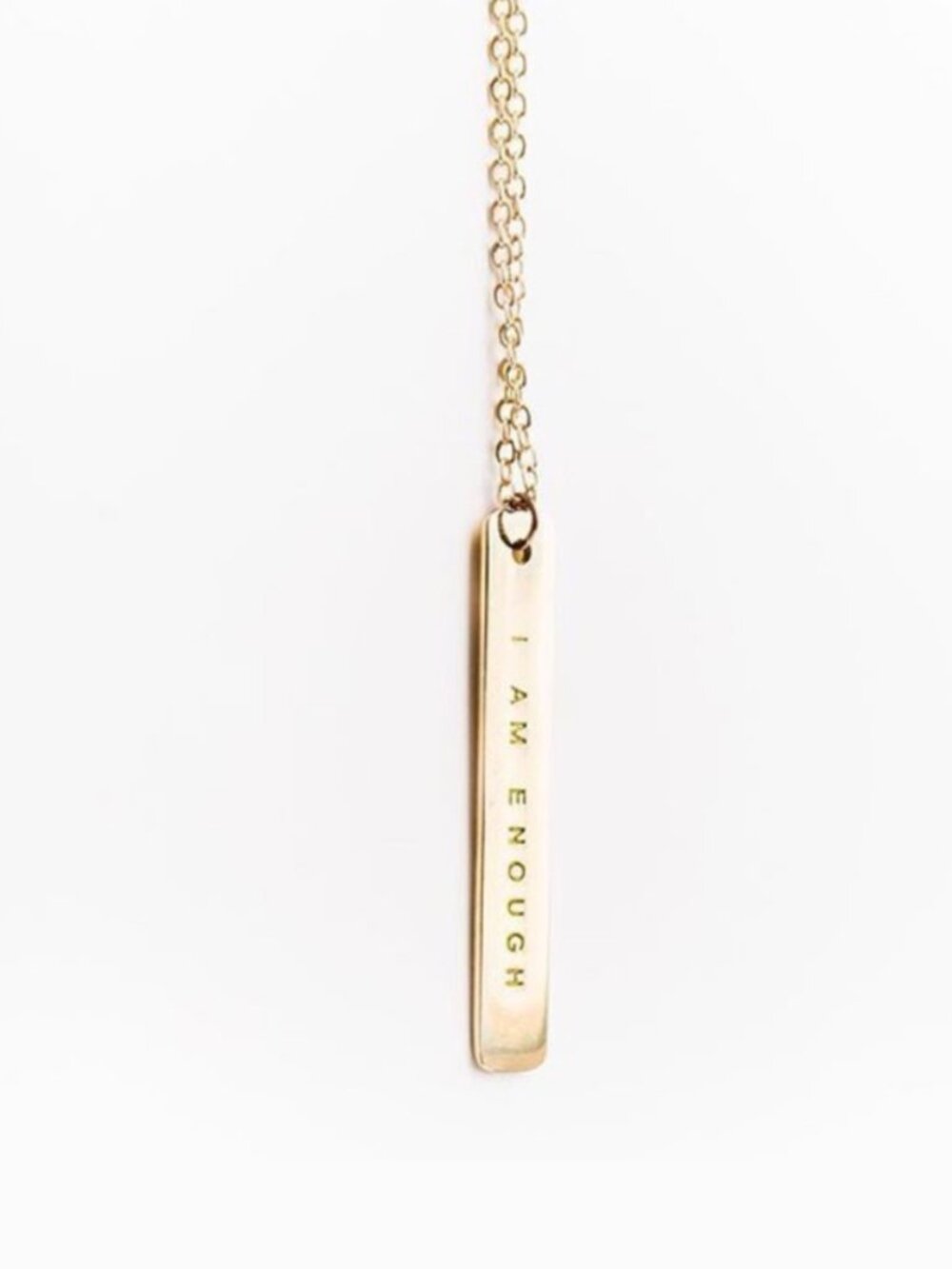 "I AM WORTHY" Gold Tone Necklace NWT Inspirational Statement Gift